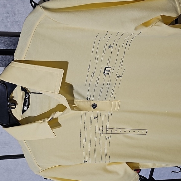 Travis Mathew Yellow Polo Shirt Size Small NWT - Picture 4 of 7